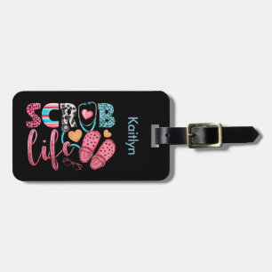 SCrub Life Cute Southwest Typography Bagagebricka