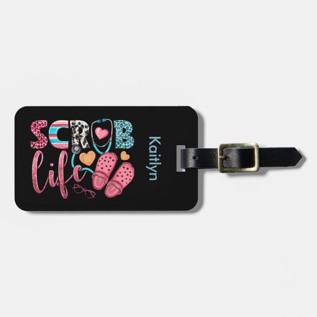 SCrub Life Cute Southwest Typography Bagagebricka (Horisontell Framsida)