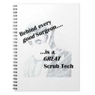 SCrub Tech Anteckningsbok Med Spiral