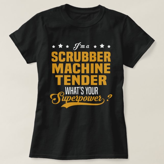 Scrubber Maskin Tender T Shirt (Design framsida)