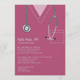Scrubs Burgundy Medical Studenten-inbjudan Inbjudningar