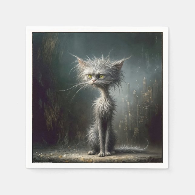 SCruffy City Street Cat Pappersservett (Framsidan)