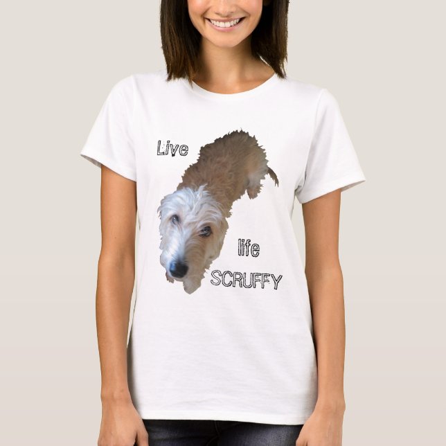 SCruffy Hund "Live life SCRUFFY" Womens Baby Doll  T Shirt (Framsida)