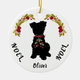 SCruffy Mutt Noel Noel Ceramic jul Ornament