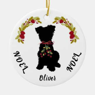 SCruffy Mutt Noel Noel Ceramic jul Ornament
