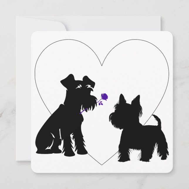 SCruffy Mutt Romantik Tic Tac Toe Valentine Card Kort (Framsida)