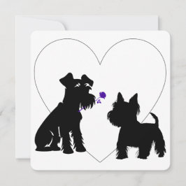 SCruffy Mutt Romantik Tic Tac Toe Valentine Card Kort