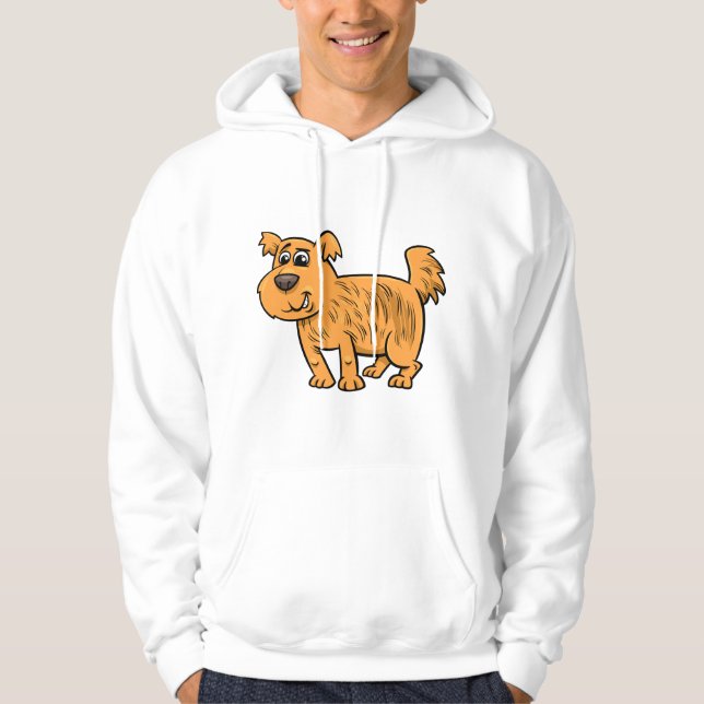 Scruffy Orange Puppy Dog Hoodie (Framsida)