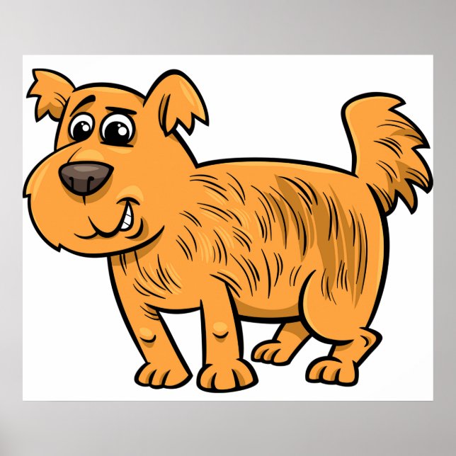 Scruffy Orange Puppy Dog Poster (Framsidan)