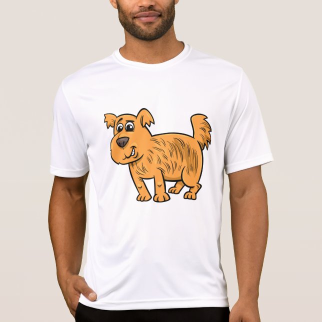 Scruffy Orange Puppy Dog T Shirt (Framsida)