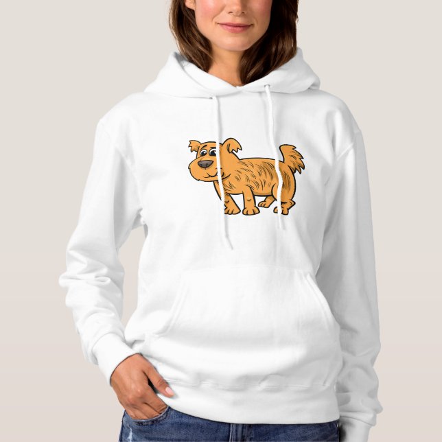 Scruffy Orange Puppy Dog T Shirt (Framsida)