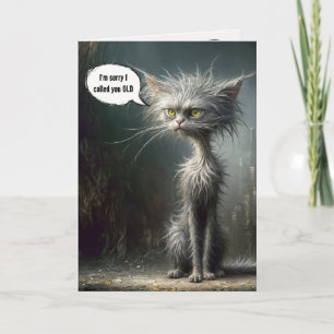 SCruffy Street Cat for Birthday Humor Kort