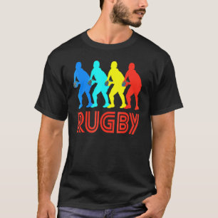 Scrum Halva Retro Pop Art Rugby Graphic T Shirt