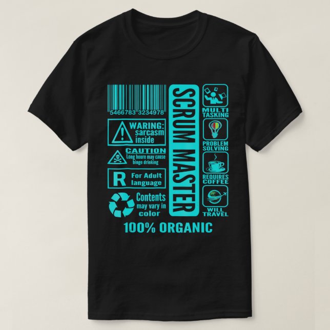 Scrum Master Multitasking Problem med att lösa fun T Shirt (Design framsida)