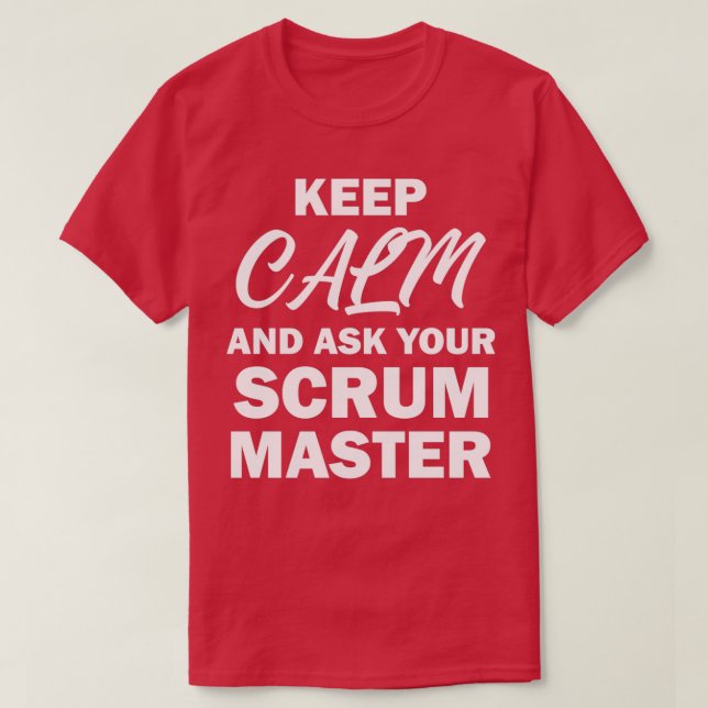 Scrum Master Software Development Team Funny T Shirt (Design framsida)