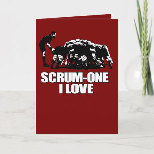 Scrum One I Love Rugby Alla hjärtans dag Kort