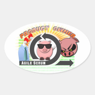 Scrum Product Owner - Agile Ovalt Klistermärke