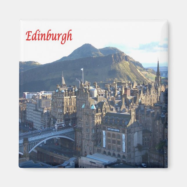 SCT004 EDINBURGH, Skottland, Fridge Magnet (Framsidan)