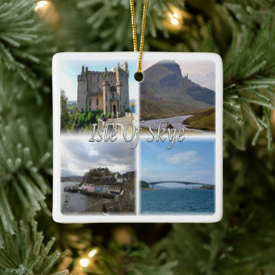 SCT005 SCOTLAND, öglan, Julgransprydnad Keramik