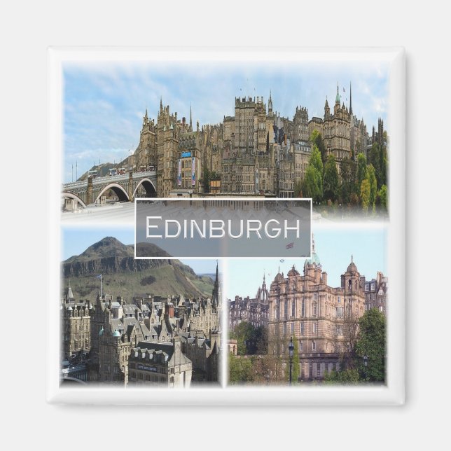 SCT006 EDINBURGH, Skottland, Fridge Magnet (Framsidan)