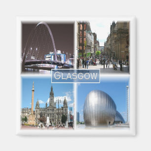 SCT009 GLASGOW, Skottland, Fridge Magnet