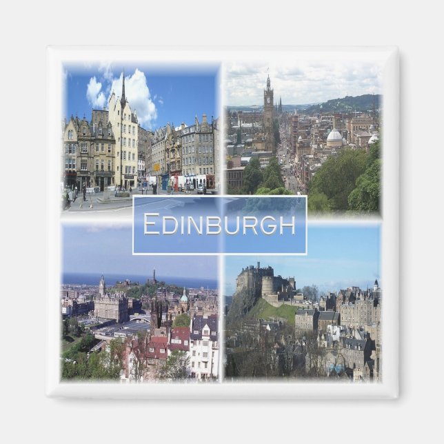 SCT011 EDINBURGH, Skottland, Fridge Magnet (Framsidan)