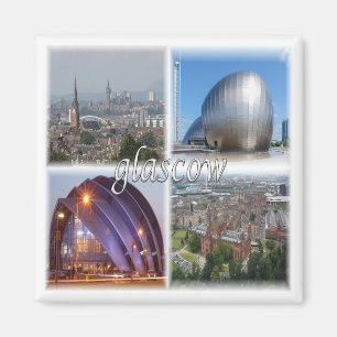 SCT014 GLASGOW, Skottland, Fridge Magnet