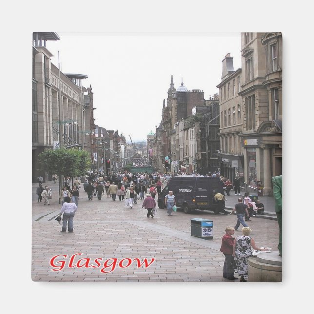 SCT018 GLASGOW Buchanan Street, Skottland Magnet (Framsidan)