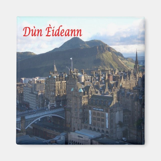 SCT021 DUN EIDEANN, Skottland, Fridge Magnet (Framsidan)