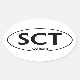SCT Scotland Oval Bumper Sticker Ovalt Klistermärke