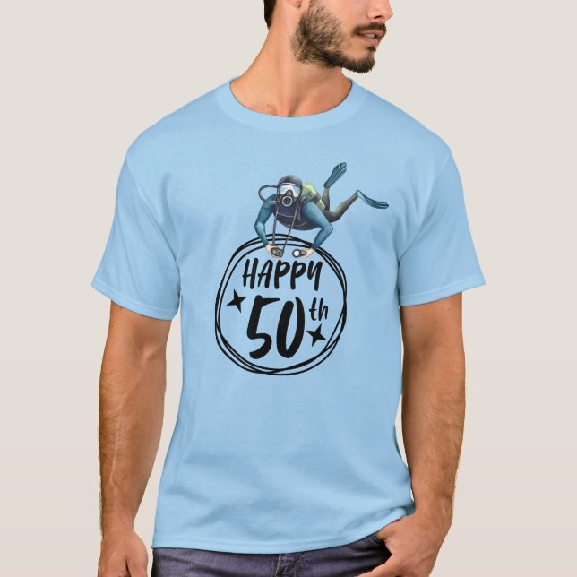 Scuba 50-årsdag  t shirt (Framsida)