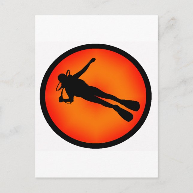 SCUBA AT DUSK VYKORT (Framsida)