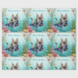 Scuba Cat Underwater Holiday  Merry Christmas  Presentpapper