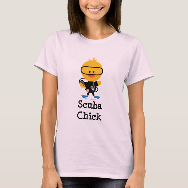 Scuba Chick Ringer Tee (Framsida)