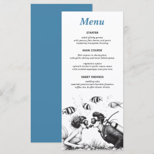 Scuba Couple Menu Meny