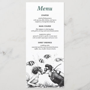 Scuba Couple Menu Meny