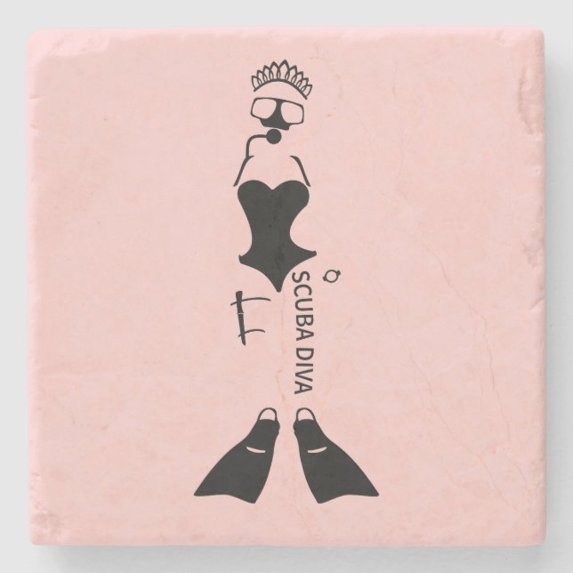 Scuba Diva Diver Stenunderlägg (Framsidan)