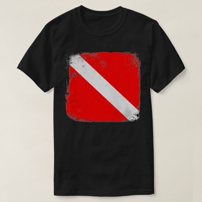 SCUBA Dive Flagga Diving Master Instructions Räddi T Shirt (Design framsida)