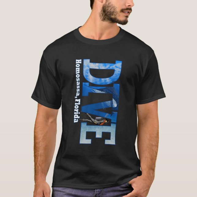 Scuba Dive Homosassa Diving Snorkeling T Shirt (Framsida)