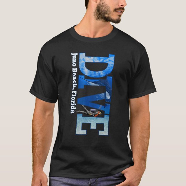 SCUBA DIVE Juno Beach Diving Snorkeling T Shirt (Framsida)