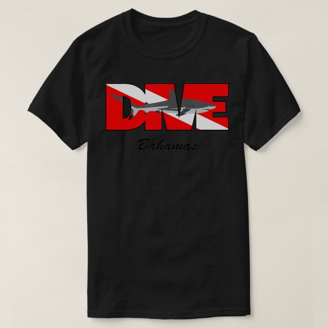 Scuba Dive Reef Bahamas T Shirt (Design framsida)