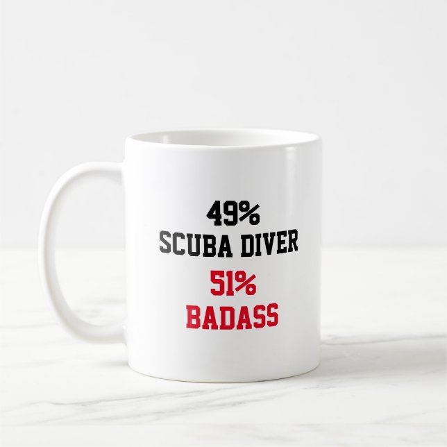 Scuba Diver Badass Kaffemugg (Vänster)
