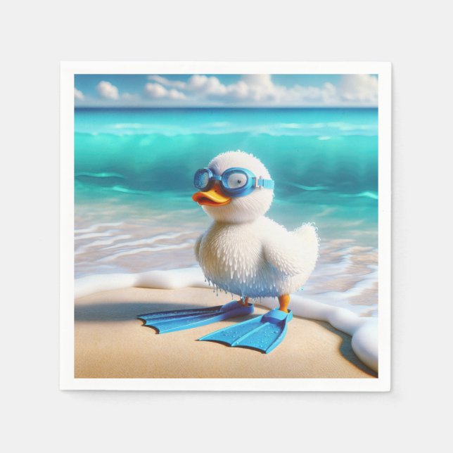 Scuba Diver Duckling Pappersservett (Framsidan)