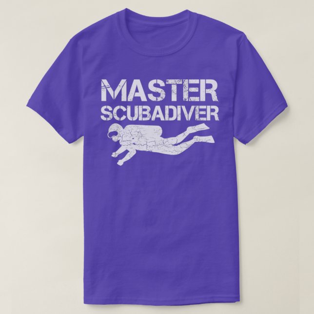 Scuba Diver Dyving Master Scuba Diver Undervatten  T Shirt (Design framsida)