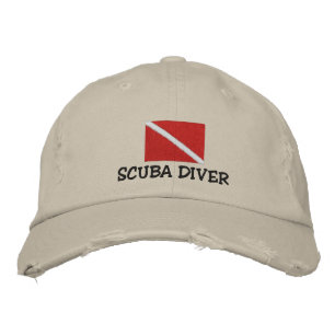 SCUBA Diver Embroized Cap Broderad Keps