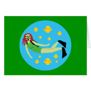 Scuba Diver Hälsningskort