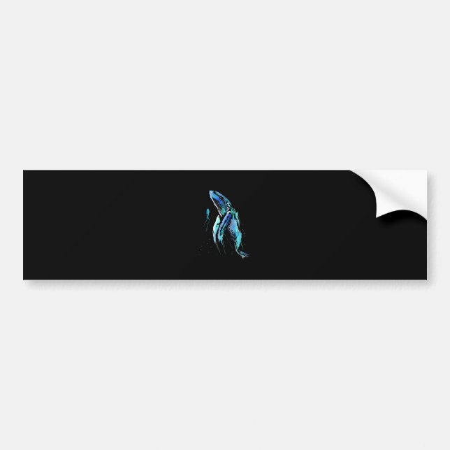 Scuba Diver Humpback Whale Swimming Diving Gift Bildekal (Framsidan)