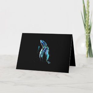 Scuba Diver Humpback Whale Swimming Diving Gift Kort