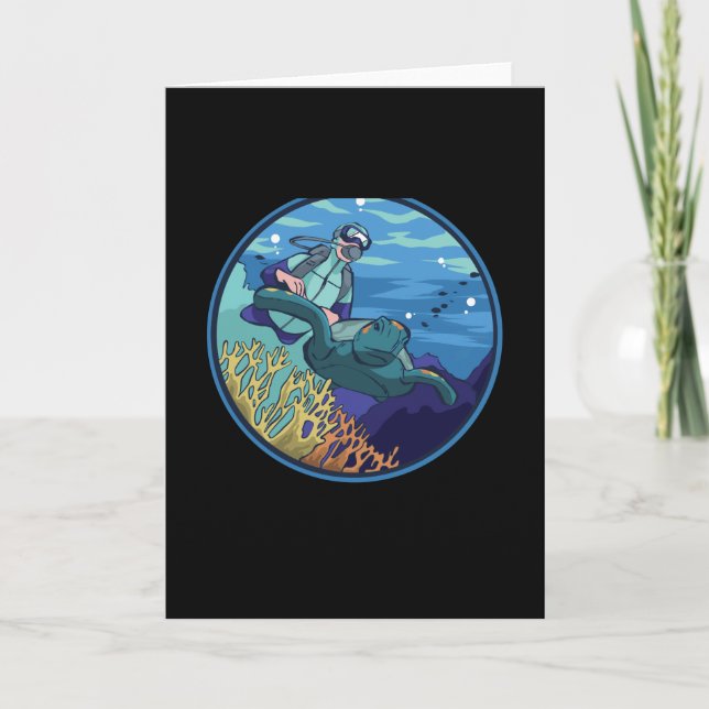 Scuba Diver Kort (Framsida)