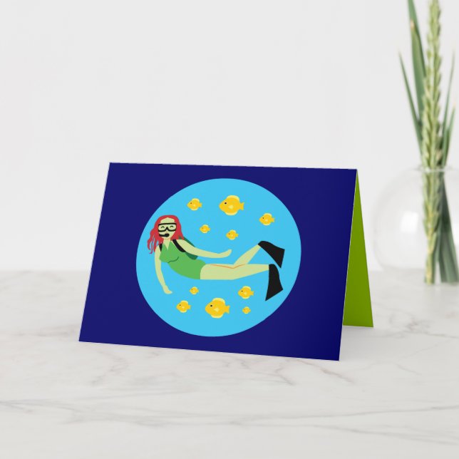 Scuba Diver Kort (Framsida)